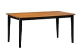 BLACK/OAK SHAKER DINING TABLE