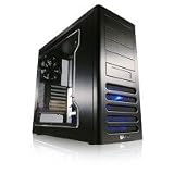 Lian Li PC-7FNWB Aluminum Black Mid Tower with Window Gaming Case - No PSU
