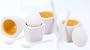 Square Egg Cups and Spoons - Set of 4 by BIA Cordon Bleu
