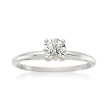 .50 Carat Diamond Solitaire RSVP Engagement Ring In 14kt White Gold