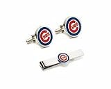 Chicago Cubs Cuff Links and Tie Bar Gift Set