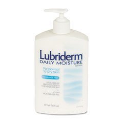Lubriderm Daily Moisture Lotion for Normal to Dry Skin, Fragrance Free, 16 Ounce (Packaging May Vary)