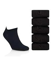 5 Pairs of Cotton Rich Freshfeet™ Trainer Liner Socks with Silver Technology