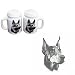 Doberman Pinscher Large Salt and Pepper Shakers, Porcelain by Rosalinde (4')
