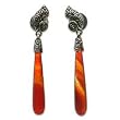 Carnelian earrings, 'Honeysuckle'