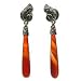 Carnelian earrings, 'Honeysuckle'