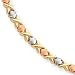Price Comparison : 14k Tri-color Fancy X and O Stampato Necklace - 17 Inch