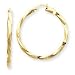 14k Polished 3mm Twisted Hoop Earrings