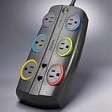 SmartSocket Premium Surge Protector, 6 Color-Code Adapter Outlets, 3,090 Joules (KMW62156) Category: Surge Suppressors