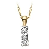 10kt. Gold, 1/4 ct.tw. Three Diamond Fashion Pendant