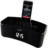 iLive iCP310B Ilive AM/FM Clock Radio with Docking for Iphone and Ipod, Black