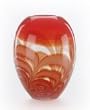 Evolution by Waterford 11-Inch Red & Amber Ginger Vase