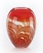 Evolution by Waterford 11-Inch Red & Amber Ginger Vase