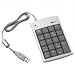 Targus USB Mini Keypad with Hub - Keypad - 19 keys - USB - silver