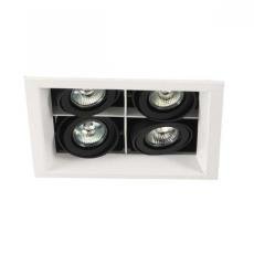 Trim 4 Light Multi Ar70 Sq Wht EF by Eurofase