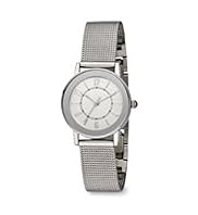 Round Mirror Mesh Strap Watch