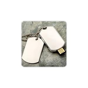 4GB Engraveable Dog Tag USB Drive