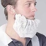 (Price/PK)Beard net, spun-bonded, White, 100 nets per pack