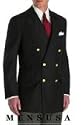 Harwick Highest Quality Black Texture Double Breasted Blazer With Best Cut & Fabric With Metal Butto With Free $75� Matching�SHIRT, TIE, and HANKIE SET�and Cuff