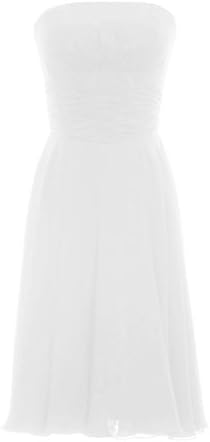 Dressystar Short Strapless Party Prom Gowns Dresses Size 4 Ivory