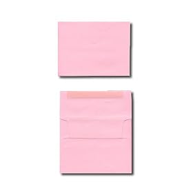 A2 Invitation Envelope - 70# Pink - Basis Color Text (4 3/8 x 5 3/4) (25)