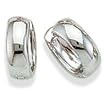 Plain shiny huggies Solid Sterling Silver Earrings