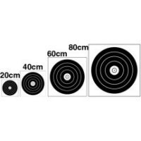 MAPLE LEAF PRESS FITA FIELD TARGET -- BLACK/YELLOW/WHITE -- 60CM 25-PACK