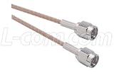 L-com - RG316/U SMA Plug Coaxial Cable Assembly - 50 Ohm Transmission Line with SMA Male Connectors 0.6