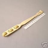 DELUXE BACKSCRATCHER, EXTRA LONG REACH CUSTOM BACK SCRATCHER WITH THE DELUXE GINZU MASSAGE TRIPLE ROLLER WHEELS 18.5" to 19", SOLD AS A SET OF 2 BACKSCRATCHERS