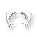 Sardelli - 14kt Polished White Gold Small Dolphin Earrings