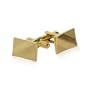 Rectangular Satin Finish Gold Cufflinks with Gift Box