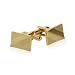 Rectangular Satin Finish Gold Cufflinks with Presentation Box