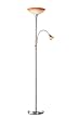 Trio Fluter mit Leseleuchte einzeln schaltbar Nickel matt Glas orange gelb weiss H�he 180 cm