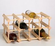 Solid Pine 12 Bottle Wine Rack Kit