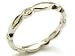 Diamond Scallop Shape Stacking or Wedding Band 14k White Gold Ring Size 7.25 (T.w 0.24)