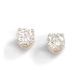 0.33 carat diamond studs,14k yellow gold earrings.