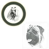 Mastiff 10' Green Plate, Porcelain by Rosalinde (10' diameter)