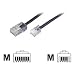 Bleil Telefonkabel RJ11-45 Anschlusskabel RJ11/S-RJ45/S flach 4A schwarz 4.00m