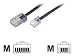 Bleil Telefonkabel RJ11-45 Anschlusskabel RJ11/S-RJ45/S flach 4A schwarz 4.00m