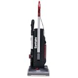 Electrolux Products - Commercial Upright Vacuum, 2 Motor, 3 Positions, Red - Sold as 1 EA - Twin Motor Commercial Upright Vacuum features 11.5 amps of power, disposable dust bag system, 50' power cord and three-position switch for bare floor, off and carpet cleaning. Sealed HEPA filtration captures 99.97 percent of allergens and pollen down to 0.3 microns. CRI Green Clean certified for improved indoor air quality. Exclusive patented, retractable dusting brush slides into position and won't get l