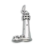 Sterling Silver Charm .875 in Lighthouse