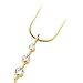 Stunning! 14k Yellow-gold 1/2 CT TW Moissanite Pendant-necklace