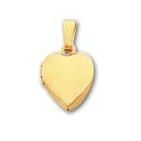 18in Gold-plated Small Polished Heart Locket Necklace