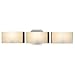 Eurofase BR-3DAK-2N Dakota 3-Light Bathbar, Satin Nickel/White