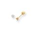 14k Yellow Gold 2mm CZ Earrings with screw backs perfect for little girls