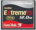 SanDisk SDCFX3-12888-901 12 GB Extreme III CompactFlash Card (Retail Package)