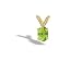 14K Yellow Gold Genuine Oval Peridot Pendant