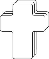 White Cross Large Cut - Outs