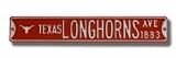 Steel Street Sign: TEXAS LONGHORNS AVE 1883 with Logo