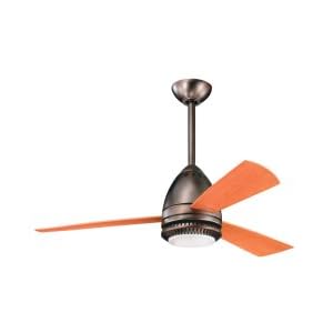 Kichler 300121OBB Eva 1 Light 3 Blade Ceiling Fan in Oil Brushed Bronze with Cased Opal... by Kichler